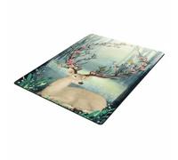 Gralara Tapis de Jeu Enfant Tapis Coussin Nappe, Tapis De Sol Avec Motif De Cerf Coloré Dans La Forêt, 190cm 135cm 10mm, Avec Sac De Rangement Et 2 Attaches