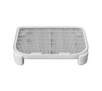 Gralara Tapis de Litière pour Chat avec Tampon Collecteur de Particules Pieds en Silicone pour Fixation Grille de 5mm Anti-Propagation Facile à Nettoyer et Dé, Gris 9 Cm