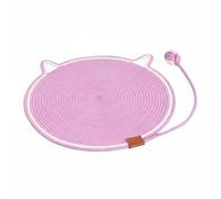 Gralara Tapis Griffoir Rond en Corde Résistant à l'usure Ne S'effiloche Pas pour s, ons, Pink, 50CM