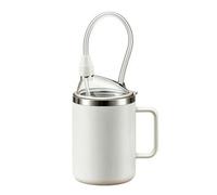 Gralara Tasse avec Couvercle Anti-Fuite | Poignée Incurvée Ergonomique, Tasse D'apprentissage avec Paille, pour Hôpital, Personnes Âgées
