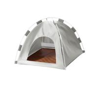 Gralara Tente pour Animaux de Compagnie, pour Chats, Chiens, Maison pour Chat, Semi-fermée, Fenêtre Confortable et Respirante, Chenil pour Chat, Petits Animau, Gris