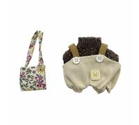 Gralara Tenue de Poupée Ensemble Vêtements Salopette Pull Sac en Maille Douce et Velours Côtelé avec Boutonnerie Fonctionnelle et , 002