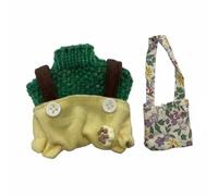 Gralara Tenue de Poupée Ensemble Vêtements Salopette Pull Sac en Maille Douce et Velours Côtelé avec Boutonnerie Fonctionnelle et , 005