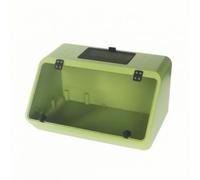 Gralara Terrarium avec Couvercle à Charnière Incliné Boîte d’élevage Reptiles Transparent Habitat pour Chéloniens, Vert, sans Plate-Forme De Bronzage