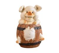 Gralara Tirelire Cochon Tirelire chérir l'argent Adultes et Enfants Tirelire Mignonne Tirelire, Cochon tonneau en Bois