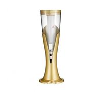 Gralara Tour à Bière Transparent Colonne à Bière Robuste Distributeur à 1 Robinet, Or, Or Champagne