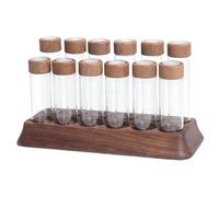 Gralara Tube de Conservation pour Grains de Café, Cave à Café, Présentoir, Entonnoir, Bocal, Comptoir, Bar, Flacons en Verre Hermétiques pour La Vente Au Déta, 6 S 6 L