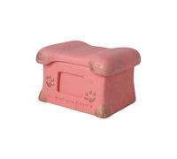 Gralara Urne funéraire en Forme d'os pour Animaux de Compagnie, boîte à Souvenirs commémorative pour Chats et Chiens, Rose