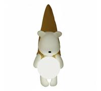 Gralara Veilleuse Murale Ours Style Mignon Applique Murale Ourson Design Créatif Lampe Décorative Ours pour Enfants, Bébés, Chambre D'enfant, Salle de Jeux, Yellow, Warm Light