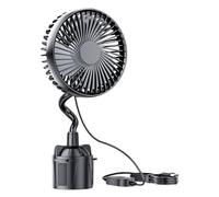 Gralara Ventilateur Porte-Gobelet Faible Bruit Ventilateur USB Voiture Refroidissement Rapide Brasseur D'air pour Camion, Table