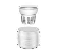 Gralara Yaourtier Pot à Yaourt en Verre Séparateur de Petit-lait Passoire à Fromage Accessoire pour Fabrication de Lait de Noix Fonction Préservation, Bouteille et filtre