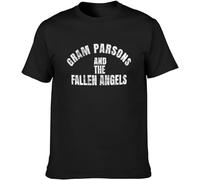 Gram Parsons Fallen Angels Black Men T-T-Shirts à Manches Courtes Graphic Printed Top Unisex Tee(Medium)