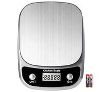 GRAM PRES Balance de cuisine numérique professionnelle 10 kg/1 g pour perte de poids, régime, pâtisserie, plate-forme de pesée en acier inoxydable, écran LCD