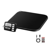 GRAM PRES Balance d'expédition numérique 200 kg/10 g avec affichage LCD, fonctions de maintien/tara/pièces pour colis/bagages/bureau de poste/chien, pile et câble USB inclus