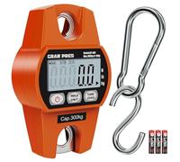 GRAM PRES Balance numérique suspendue, mini balance pour grue 660LB/300KG, balance numérique avec crochets pour ferme, poisson, bagages, activités de plein air.