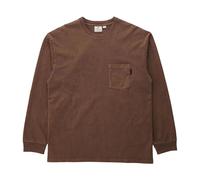 Gramicci - L/S Pocket Tee Pigment Dyed - Homme - Tops - Brun - Taille: L