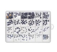 Gramigg 250 Pièces 25 Valeurs Tactiles Momentanées Interrupteurs À Bouton-Poussoir D'assortiment 7 Tailles pour L'électronique Micro-interrupteurs Tactiles Haute Sensibilité