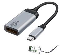 Gramigg Adaptateur DP 1.2 vers USB C - Câble court de transmission 4K 60 Hz - Design léger pour stations de travail - Convertisseur DP Plug and Play