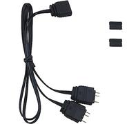 Gramigg ARGB Câble d'extension adaptateur 5 V 3 broches 1 vers 2 ventilateurs de refroidissement pour carte mère RGB SYNC Splitter Connecteur pour carte mère RGB Sync Splitter