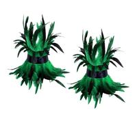 Gramigg Bracelets de cheville réglables à plumes pour femmes et filles - Style punk - Bijoux de pieds pelucheux - Chaîne de cheville réglable gothique - Décoration de chaussures de fête, taille unique