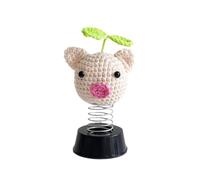 Gramigg Car Decoration Interior Ornament Dashboard Wobble Figure Knitted Animal Pattern Decors Dashboard Accessory Fun Auto