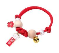 Gramigg Collier De Cloches À Libération Sûre pour Chats en Corde Crochet Chaton Réglable avec Perles Anti-puces Et en Bois Chats avec Cloches