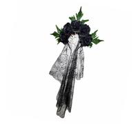 Gramigg Eyeing Catch Resin Hairband Avec Polyester Mesh Et Motifs Floraux Cosplay Accessoires Halloween Event Halloween Pour Les Fêtes Costume