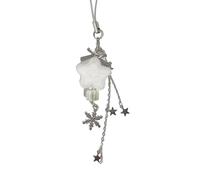 Gramigg Flocage d'hiver Flocage Flocon de neige étoile Téléphone Accessoire Téléphone Lanière Texture Alliage Convient pour un usage quotidien ou des occasions spéciales