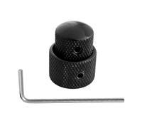 Gramigg Lot de 2 boutons de contrôle de guitare électrique Texture métallique pour guitares électriques et basses Réglage du volume Double couche Métal Boutons de volume