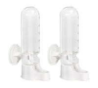 Gramigg Lot de 2 mangeoires d'eau automatiques pour cage à oiseaux, fontaine à suspendre pour perroquets et petits oiseaux