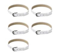 Gramigg Lot de 5 sangles miniatures réglables en polyuréthane pour modèle à l'échelle 1/16 avec fermeture en métal Accessoires de photographie Boucle en métal Ceinture de poupée miniature