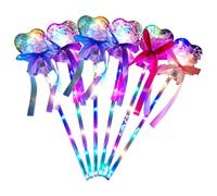 Gramigg Lot de 6 baguettes lumineuses avec transformations de couleur - Accès facile à la batterie - Portable - Pour enfants, événements festifs, festivals