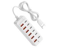 Gramigg Moyeu De Chargement Multi-appareils Prise Électrique avec 12 Ports USB Et Type C Compatible avec Téléphones Tablettes PC Adaptateur De Voyage À Domicile