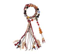 Gramigg Nouveau tibétain chinois ethnique fabriqué à la main avec des perles antiques, nouveau tibétain chinois pour un usage quotidien tissé à la main