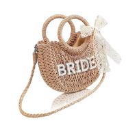 Gramigg Paille tissée française compacte pour fête de mariée ou Mme en dentelle Accessoire de mariage, Mariée, taille unique