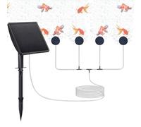 Gramigg Pompe à air solaire à double port pour aquarium, économe en énergie énergétique, avec alimentation solaire, pour usage domestique, aération, bulles d'air