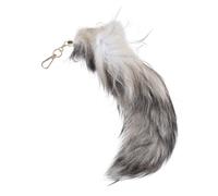 Gramigg Porte-clés unisexe en forme de queue de renard à fourrure pour enfants, fête d'anniversaire, fête de Noël