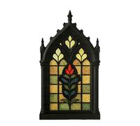 Gramigg Romance Vintage Église Fenêtre Cadre Artistique Bois Arqué Tenture Murale Ornement Sculpture pour La Maison Livre Étagère Décoration en Bois Fenêtre Cadre Tenture Murale