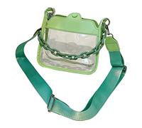 Gramigg Sac à bandoulière transparent pour le travail, les voyages, l'entraînement, les concerts, les fêtes décontractées, sac à bandoulière transparent, approuvé par les stades, taille S, vert clair