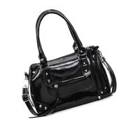 Gramigg Sac à main rétro en daim avec plusieurs options de transport, texture douce, spacieuse, compartiment essentiel, tenue d'automne et d'hiver, sangle réglable, sac en daim, Noir , One Size