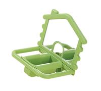 Gramigg Support à oiseaux facile à nettoyer avec miroir et bol pour une installation simple et un jouet d'activité intéressant