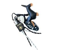 Gramigg Support de sac en cuir synthétique pour chien saucisse et corde tressée pour fêtes et événements vintage, Noir , taille unique