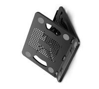 Gramigg Support ergonomique pliable pour ordinateur portable - Rotation à 360 degrés - Pour le travail collaboratif - Refroidissement réglable