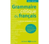 Grammaire Critique Du Français