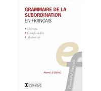 Grammaire de la subordination en français