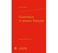 Grammaire Et Syntaxe Françoise