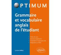 Grammaire et vocabulaire anglais de l'étudiant - Lysiane Aubry - Ellipses - broché - Méthode de langue