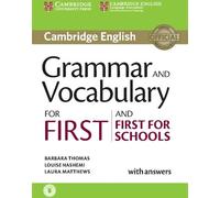 Grammaire et Vocabulaire pour la Première et la Première pour les écoles Livre avec réponses et audio
