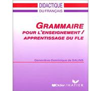Grammaire pour l'enseignement/apprentissage du FLE - Livre