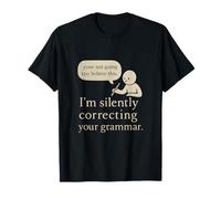 Grammar Police Office Humour Work From Home Design T-Shirt